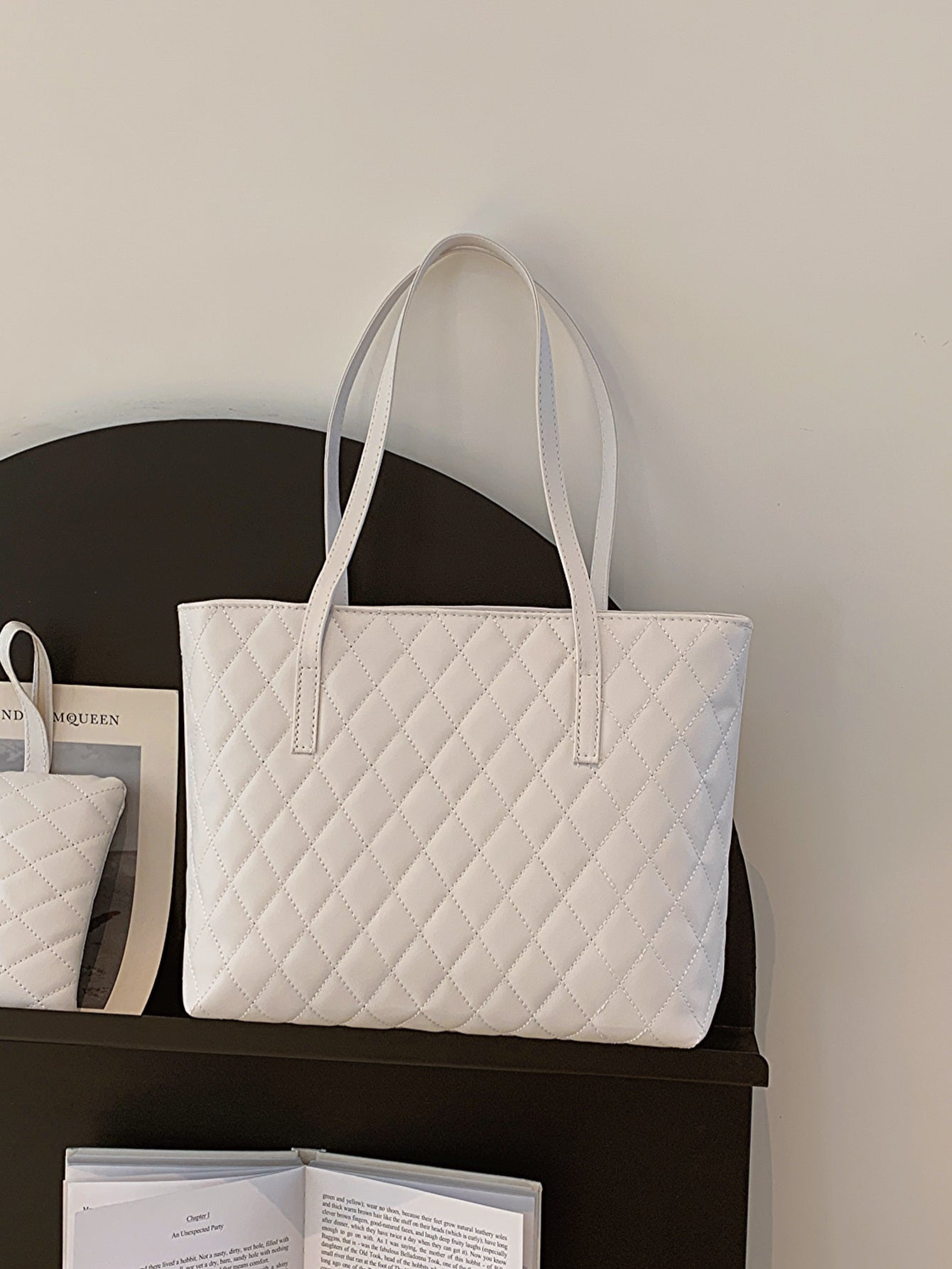 Three-Piece Diamond Print Bag Set