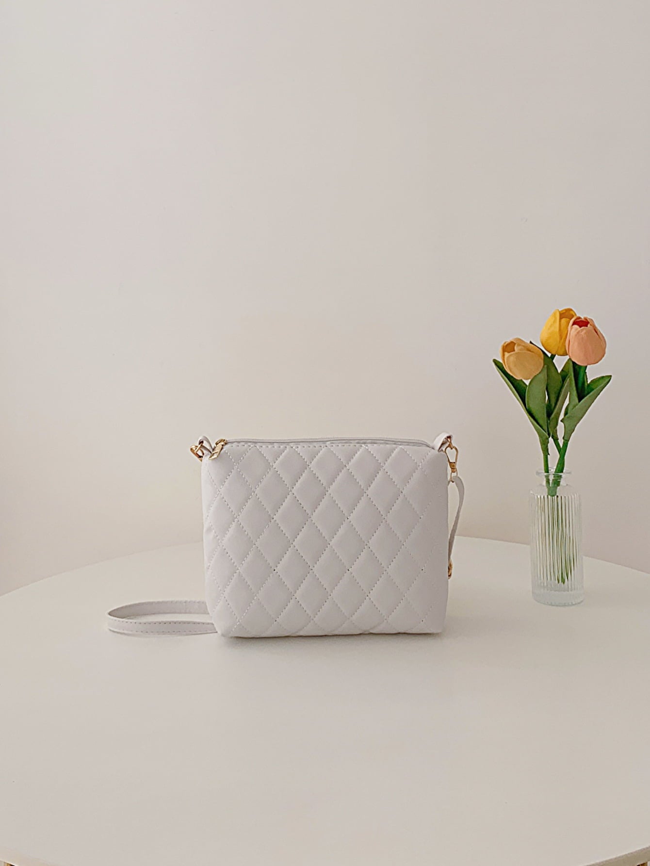 Three-Piece Diamond Print Bag Set