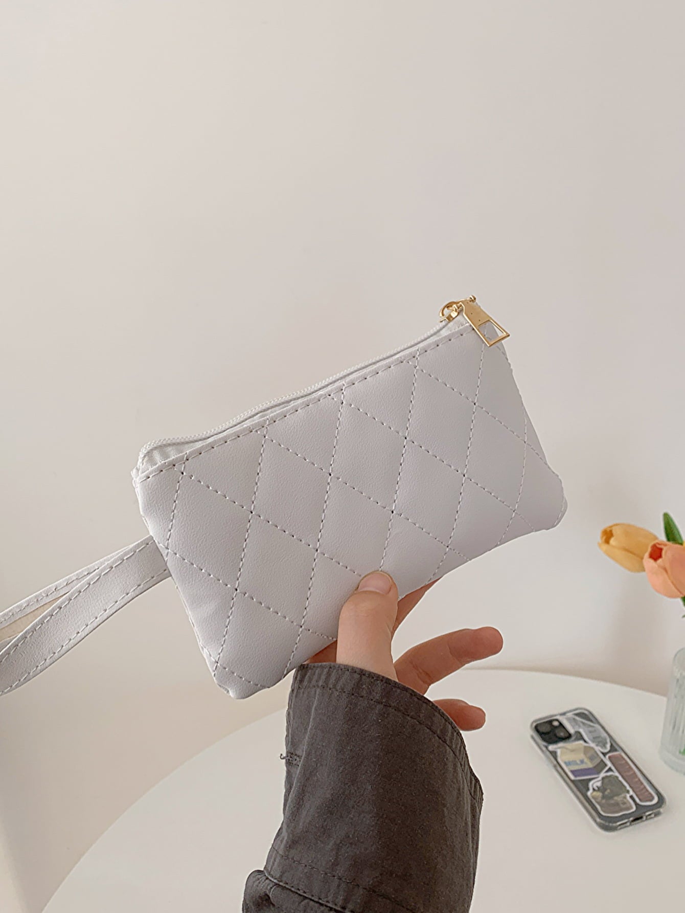 Three-Piece Diamond Print Bag Set
