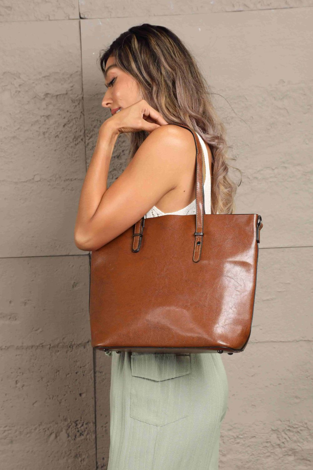 Adored Leather Tote Bag