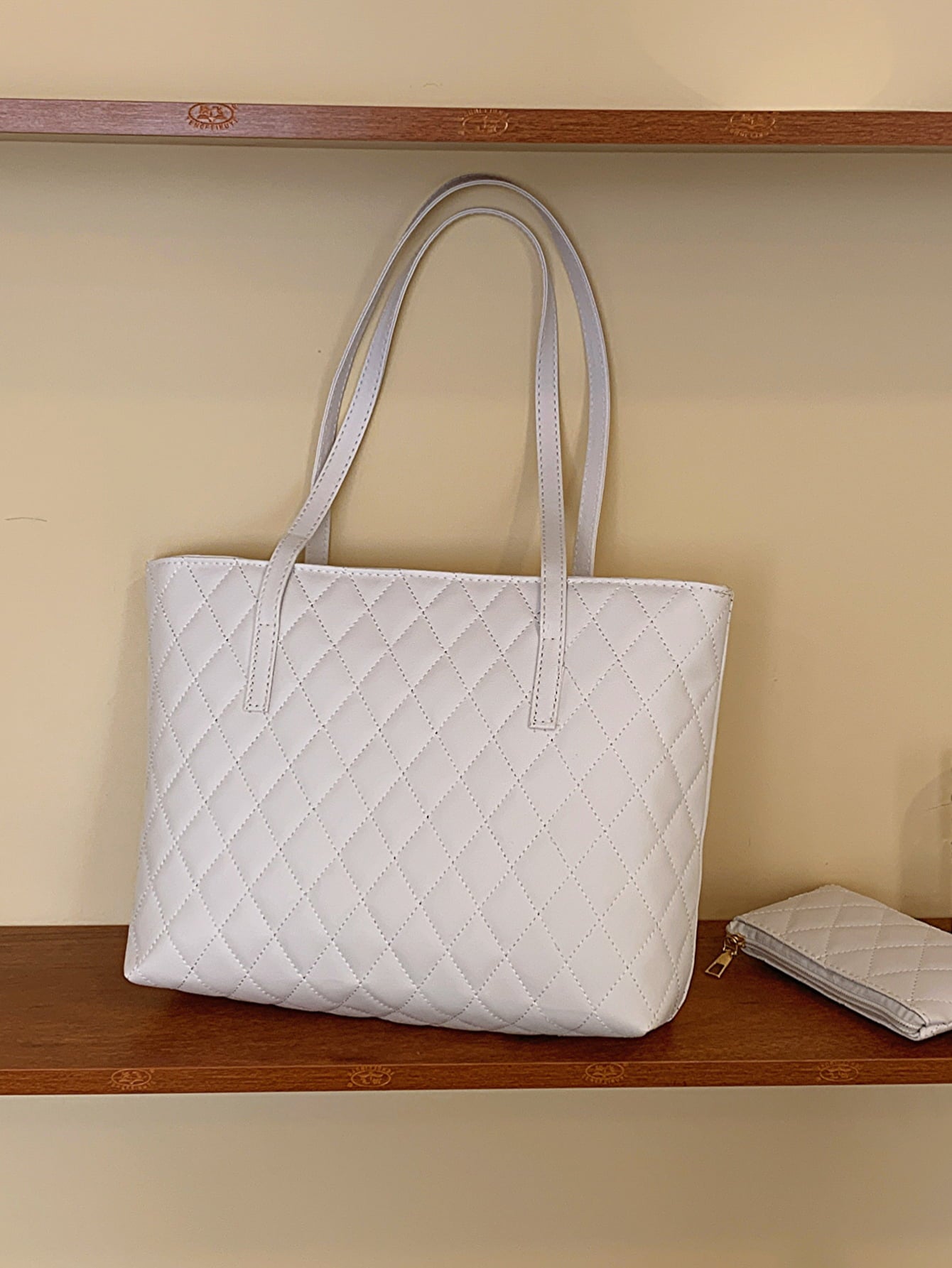 Three-Piece Diamond Print Bag Set