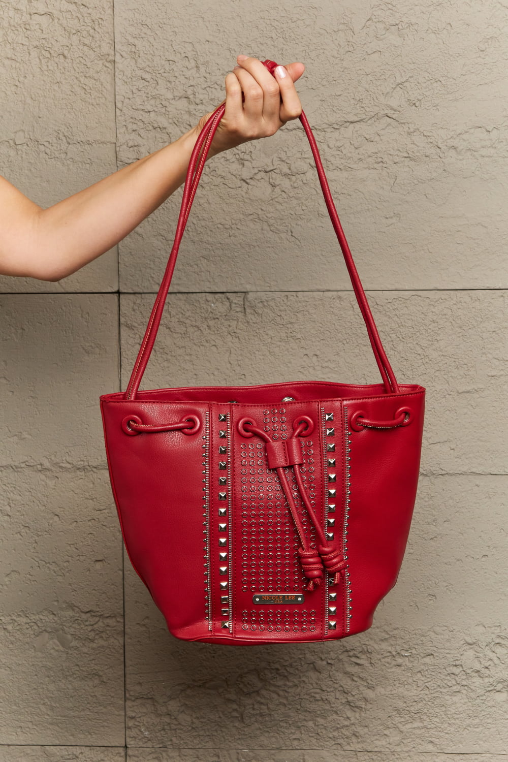 Studded Bucket Bag