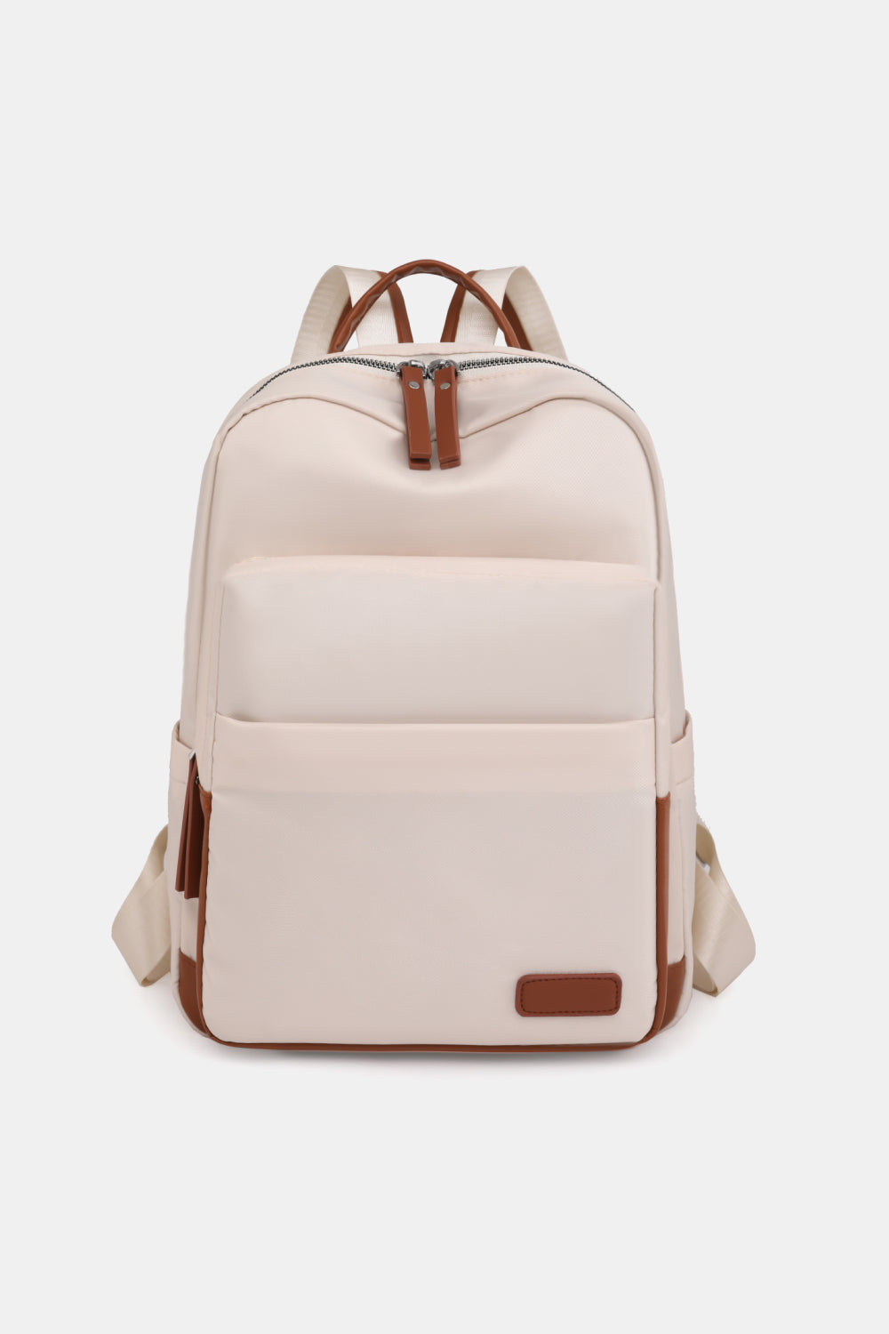 Leather Accented Nylon Backpack