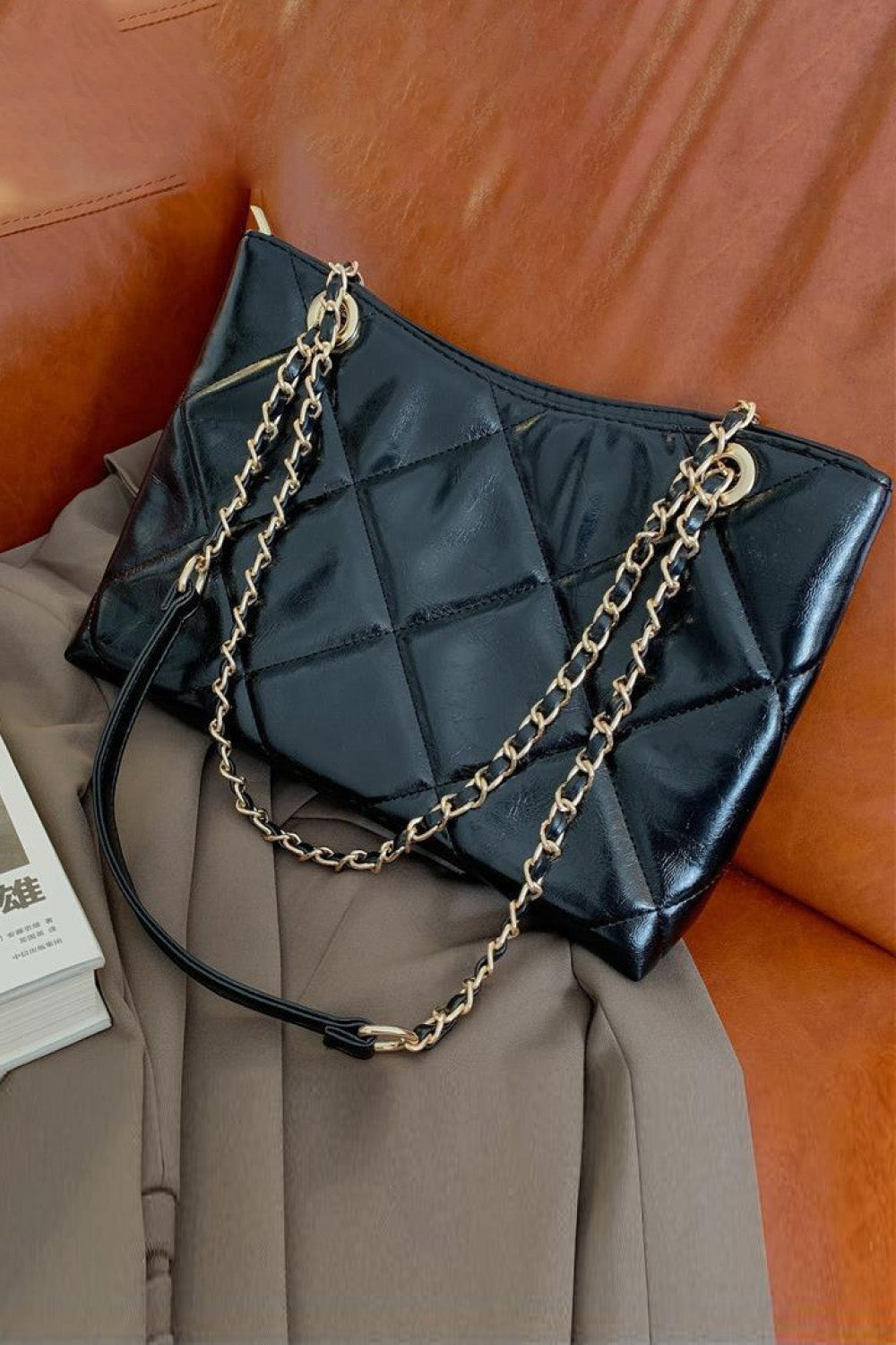 Diamond Leather Shoulder Bag